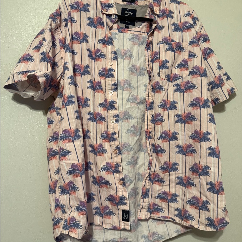 Artistry In Motion Men's Palm Tree Print Shirt